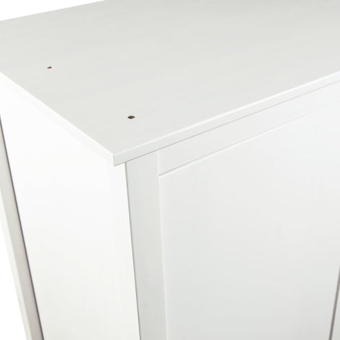 Maison Madeleine -  3Door Wardrobe Hill Range White 127x50x170 cm Solid Pine Wood